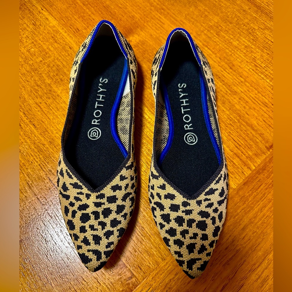 Rothy's The Point | Pointed Toe Flats | Leopard Print